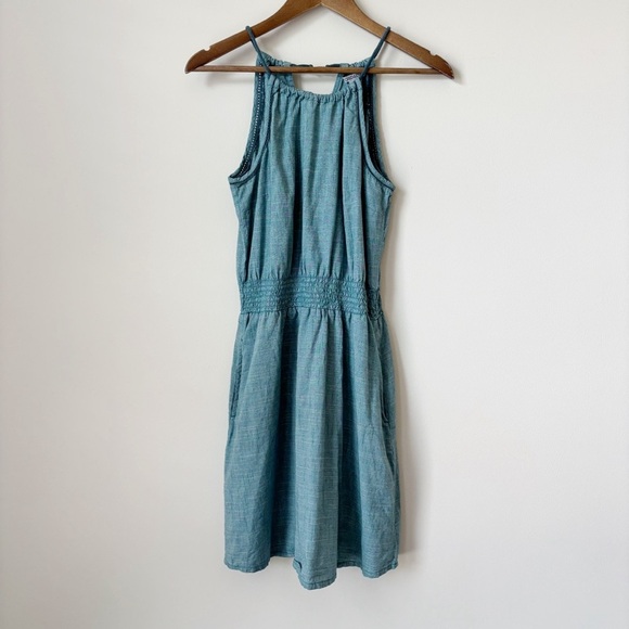 Toad & Co Festi Halter Dress Small Smocked Organic Cotton - Picture 1 of 9
